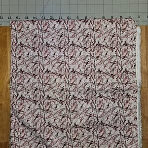 Blood Splatter Red White 1.5 yards Cotton Woven Fabric Halloween Sewing Craft